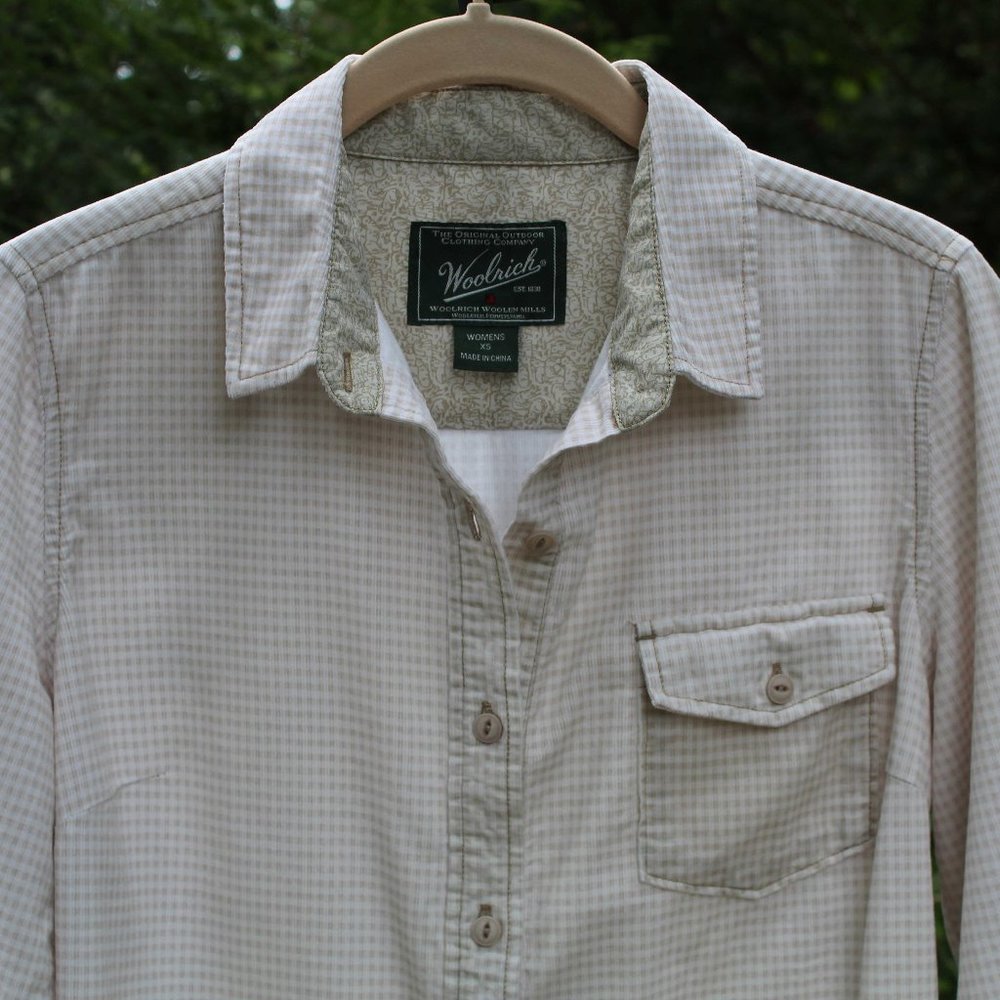 Woolrich Pinwale Corduroy Gingham Buttondown Top - Picture 3 of 4